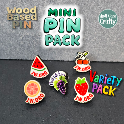 Fruit with JW.ORG (Variety Pack)- Qty 20 Mini Pin Pack